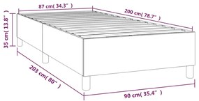 ΠΛΑΙΣΙΟ ΚΡΕΒΑΤΙΟΥ ΚΡΕΜ 90X200 ΕΚ. ΑΠΟ ΣΥΝΘΕΤΙΚΟ ΔΕΡΜΑ 3121025