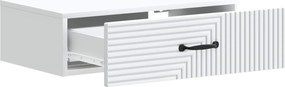 vidaXL Τραπεζάκι Τοίχου Λευκό 59 x 34,5 x 17 εκ. Επεξεργασμένο Ξύλο