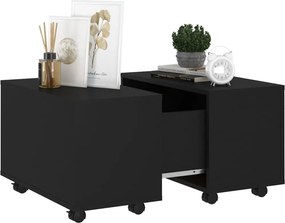 vidaXL Τραπεζάκι Σαλονιού Μαύρο 60x60x38 εκ. από Επεξ. Ξύλο