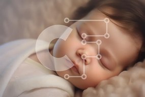 Intra Συλλεκτικό Ξύλινο Παζλ Plywood 4mm - Μωρό που κοιμάται σε απαλό περιβάλλον Σε Ξύλινο Κουτί - Διαστάσεις Puzzle: 10x10 cm – 25 κομμάτια