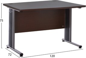 ΓΡΑΦΕΙΟ ΕΠΑΓΓΕΛΜΑΤΙΚΟ VALDEN HM2044.02 WENGE 120X72X75 εκ.