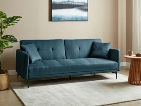 Καναπές κρεβάτι Berwyn 161, Λειτουργία ύπνου, Σκούρο μπλε, 175x91x75cm, Πόδια: Μέταλλο