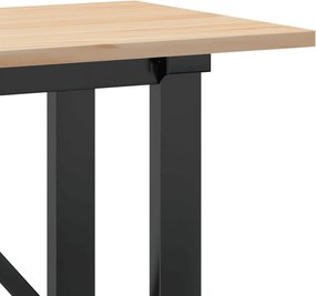 vidaXL Τραπεζάκι Σαλονιού Πλαίσιο Ο Μασίφ Πεύκο/Ατσάλι