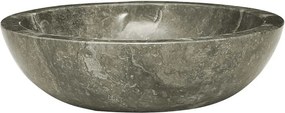 vidaXL Νιπτήρας Γκρι Ø40x12 εκ. Μαρμάρινος