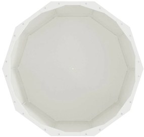 vidaXL Γλάστρα Λευκό 60 x 60 x 50 εκ Ατσάλι