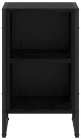 vidaXL Κομοδίνο 2 pcs Μαύρη Οξυά 39.5 x 30 x 50 εκ Επεξεργασμένο ξύλο