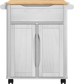 vidaXL Καρότσι Κουζίνας FLORO Λευκό 72,5 x 45 x 80 εκ