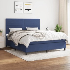 ΚΡΕΒΑΤΙ BOXSPRING ΜΕ ΣΤΡΩΜΑ ΜΠΛΕ 160X200 ΕΚ. ΥΦΑΣΜΑΤΙΝΟ 3141871