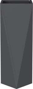 vidaXL Γλάστρα Ανθρακί 30 x 30 x 75 εκ Ατσάλι