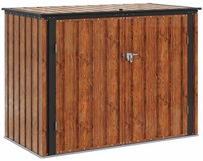 vidaXL Κουτί αποθήκευσης κήπου Καφέ 151,5 x 82 x 110,5 εκ Ατσάλι