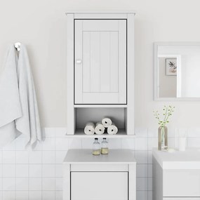vidaXL Ντουλάπι Μπάνιου Επιτοίχιο BERG Λευκό 40x27x71,5 εκ Μασίφ Πεύκο