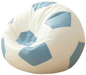 Πουφ Παιδικό Αδιάβροχο Football 535PFT1235 60x65x30cm Turquoise-White