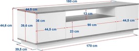 Έπιπλο Τηλεόρασης Κασμίρ / Atlantic Πεύκο RENEUL 180x44.5x44.6