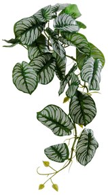 GloboStar® Artificial Garden HANGING ALOCASIA 20601 Τεχνητό Διακοσμητικό Κρεμαστό Φυτό Αλοκάσια Μ28 x Π27 x Υ50cm