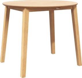 vidaXL Τραπέζι τραπεζαρίας φυσικό μασίφ ξύλο καουτσούκ