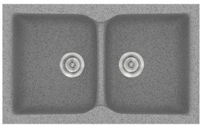 Sanitec Classic 336 Granite Grey Ένθετος Νεροχύτης 90cm
