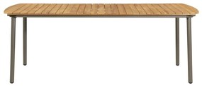 vidaXL Τραπέζι Κήπου 200 x 100 x 72 εκ. Μασίφ Ξύλο Ακακίας / Ατσάλι