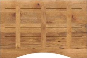 vidaXL Επιφάνεια Γραφείου Καμπύλη 80x60x2,5 εκ Μασίφ Ακατ. Μάνγκο