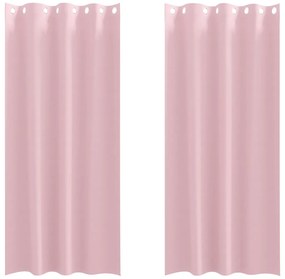 vidaXL Κουρτίνες 2 pcs Μωρουδίστικο Ροζ 260x140εκ. Πολυεστέρας