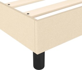vidaXL Κρεβάτι Boxspring με Στρώμα Κρεμ 200x200 εκ. Υφασμάτινο