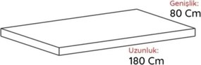 Στρώμα αφρού πτυσσόμενο αδιάβροχο λευκό 180x80x6 cm