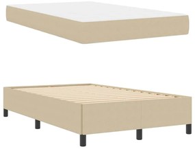 vidaXL Σκελετός Κρεβατιού Ανοιχτό Πράσινο Γκρι 120 x 190 cm ύφασμα