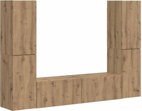 vidaXL Σετ επίπλου τηλεόρασης 6 τμχ. Artisan Δρυς Επεξεργασμένο Ξύλο