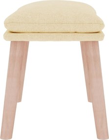 vidaXL Υποπόδιο Κρεμ 45 x 29,5 x 35 εκ. Υφασμάτινο