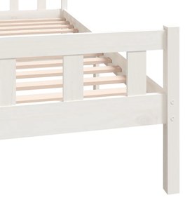vidaXL Πλαίσιο Κρεβατιού Λευκό 160 x 200 εκ. από Μασίφ Ξύλο