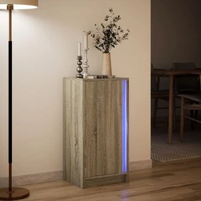 Ντουλάπι με Φώτα LED Sonoma Δρυς 42,5x34x85 εκ. Επεξ. Ξύλο - Καφέ