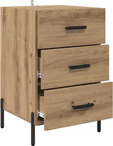 vidaXL Κομοδίνο Artisan Oak 40 x 40 x 66 εκ. Επεξεργασμένο Ξύλο