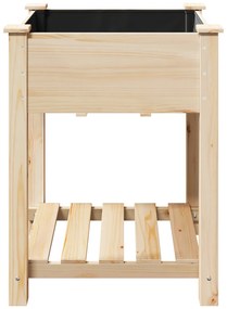 vidaXL Γλάστης Κήπου με Ράφι 60x60x76 εκ Μασίφ Ξύλο Πεύκου
