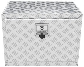 VEVOR Underbody Truck Box, 24&quot;×14&quot;×16&quot; Pickup Storage Box, Heavy Duty Aluminum Diamond Plate Tool Box with Lock and Keys, Waterproof Trailer Storage Box with T-Handle Latch for Truck, Van, Trailer