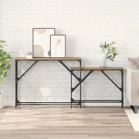 vidaXL Τραπέζι κονσόλας 2 τμχ. Artisan Oak 100 x 28 x 75 εκ.