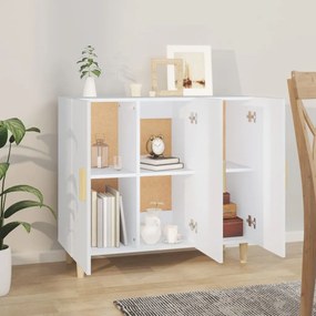 vidaXL Μπουφές Λευκός 90 x 34 x 80 εκ. από Επεξεργασμένο Ξύλο
