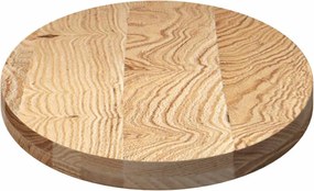 vidaXL Επιτραπέζια επιφάνεια 100x50x4 εκ. από Μασίφ Ξύλο Δρυός Οβάλ