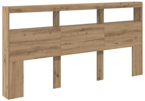 vidaXL Κεφαλάρι Artisan Oak 200 x 17 x 102 cm Επεξεργασμένο ξύλο