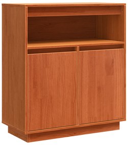 vidaXL Πλαϊνό γραφείο Καφέ κεριού 70 x 34 x 80 εκ Μασίφ ξύλο πεύκου