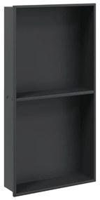 Εσοχή Ντους Βουρστ. Μαύρο Ματ 32x62x9 εκ. Αν. Ατσάλι - Μαύρο
