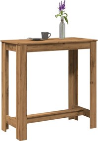 vidaXL Τραπέζι Μπαρ Αρτισιανή Δρυς 102x50x103,5 εκ. Επεξ. Ξύλο