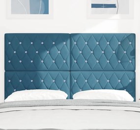 vidaXL Κεφαλάρι Σκούρο Μπλε 160 cm Βελούδο