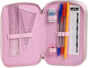 Κασετίνα Stitch Λιλά 12,5 x 6,5 x 19,5 cm