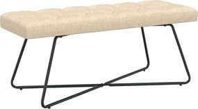 vidaXL Πάγκος με κουμπωτές επιφάνειες Κρεμ 110 x 40 x 46 cm Ύφασμα