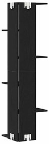 vidaXL Γωνιακή Ράφια με ράφι Μαύρη δρυς 36.5 x 36.5 x 140 εκ.