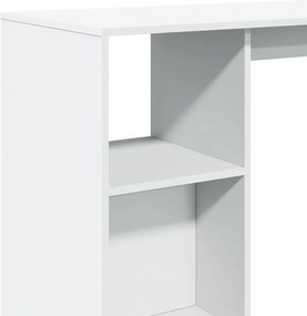 vidaXL Τραπέζι Κονσόλα με Ράφι Λευκό 124x46x103,5 εκ. Επεξεργ. Ξύλο