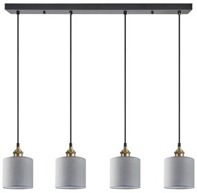 SE21-BR-10-4BL-SH2  MAGNUM BRONZE Grey Shade Pendant+