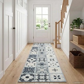 vidaXL Χαλί Runner ORIZ 1150 gsm Γκρι και Μαύρο