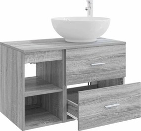 vidaXL Σετ Επίπλων Μπάνιου 2 τμχ. Γκρι Sonoma Επεξεργασμένο Ξύλο