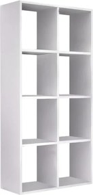 Βιβλιοθήκη Anser Megapap χρώμα λευκό 69,8x29x142εκ.