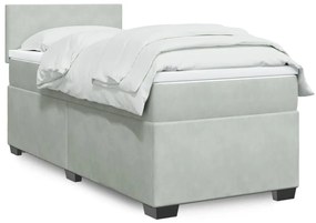 ΚΡΕΒΑΤΙ BOXSPRING ΜΕ ΣΤΡΩΜΑ ΑΝΟΙΧΤΟ ΓΚΡΙ 80X200 ΕΚ. ΒΕΛΟΥΔΙΝΟ 3286156